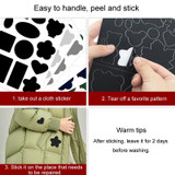Self-Adhesive Down Jacket Patch Stickers Nylon Fabric Stickers Seamless Clothes Repair Hole Decals, Style: D Model No. 1