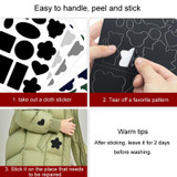 Self-Adhesive Down Jacket Patch Stickers Nylon Fabric Stickers Seamless Clothes Repair Hole Decals, Style: Whole Sheet