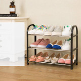 Triple M Black Corridor Easy Disassembly Doorway Compartment Iron Floor Shoe Rack