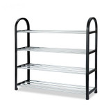 Triple S Black Corridor Easy Disassembly Doorway Compartment Iron Floor Shoe Rack