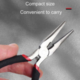 4.5 Inch Industrial Grade Mini Wire Pliers Portable Handmade Pliers With Plasticized Handle(Pointed Mouth Plier)