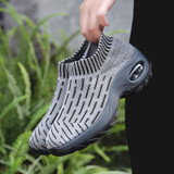 Socks Shoes Air-cushion Soles Increased Mesh Breathable Outdoor Casual Shoes, Size: 37(Light Gray)