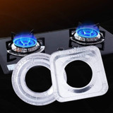 10pcs /Pack Gas Stove Oil-Proof Pad Cooktop Tinfoil Circle Kitchen Aluminum Foil Cleaning Mat, Model: Thickened Square