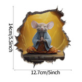 3D Cartoon Mouse Wall Stickers Home Kitchen Animal Decorative Decals, Model: CT70251G-T