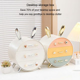 3 Drawer Desktop Storage Box Student Dormitory Cosmetic Multifunctional Shelf, Color: Silver-plated Thickened Colorful