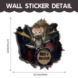 3D Cartoon Mouse Wall Stickers Home Kitchen Animal Decorative Decals, Model: CT70170G-T