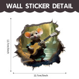 3D Cartoon Mouse Wall Stickers Home Kitchen Animal Decorative Decals, Model: CT70174G-T