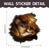 3D Cartoon Mouse Wall Stickers Home Kitchen Animal Decorative Decals, Model: CT70167G-T