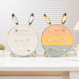 3 Drawer Desktop Storage Box Student Dormitory Cosmetic Multifunctional Shelf, Color: Gold-plated Thickened Milk White