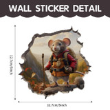 3D Cartoon Mouse Wall Stickers Home Kitchen Animal Decorative Decals, Model: CT70169G-T