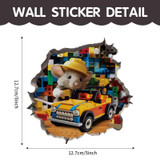 3D Cartoon Mouse Wall Stickers Home Kitchen Animal Decorative Decals, Model: CT70161G-T