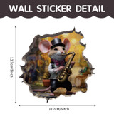 3D Cartoon Mouse Wall Stickers Home Kitchen Animal Decorative Decals, Model: CT70175G-T