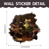 3D Cartoon Mouse Wall Stickers Home Kitchen Animal Decorative Decals, Model: CT70168G-T