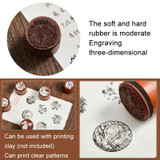 Round Wooden Stamps Vintage DIY Handbook Multifunctional Decorative Stamps, Style: Night Search