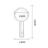 28mm 10pcs 3X Magnifying Glass Plastic Transparent Integrated Handheld HD Children Toy Magnifier