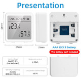 Wifi Temperature And Humidity Meter Sensor Equipment Smart Home Graffiti APP Temperature And Humidity Sensor(White)