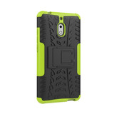 Tire Texture TPU+PC Shockproof Phone Case for Nokia 2.1, with Holder (Green)