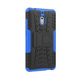 Tire Texture TPU+PC Shockproof Phone Case for Nokia 2.1, with Holder (Blue)