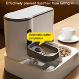 Pet Food Bowl Dog Drinking Fountain Cat Mobile Water Dispenser Automatic Feeding Water Feeder, Style: Upgrade Yellow+Stainless Steel Bowl