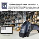 NETUM One-Dimensional Self-Sensing Code Sweeper Handheld Mobile Red Light Scanning Machine, Model: Wireless With Bracket