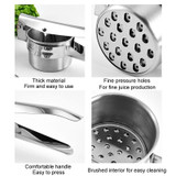Stainless Steel Potato Press Manual Juicer Vegetable And Fruit Squeezer, Model: SJ-01 Bottom Hole