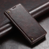 For Samsung Galaxy Note20 Ultra Suteni Baroque Calf Texture Buckle Wallet Leather Phone Case(Brown)