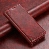 For Samsung Galaxy S23 FE 5G Suteni Baroque Calf Texture Buckle Wallet Leather Phone Case(Red)