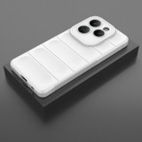For Infinix Hot 40 Pro / Hot 40 Magic Shield TPU + Flannel Phone Case(White)