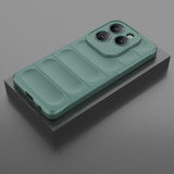 For Infinix Hot 40 Pro / Hot 40 Magic Shield TPU + Flannel Phone Case(Dark Green)