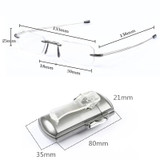 250 Degrees With Lighter Shape Clip Belt Case Anti-Blue Light Rimless Folding Presbyopia Glasses