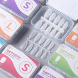 10pairs of 100pcs/box Frosted Coded Wearable Manicure Tablets, Shape: Ultra-short Ladder XS