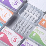 10pairs of 100pcs/box Frosted Coded Wearable Manicure Tablets, Shape: Short Square Circle S