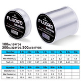 PROBEROS Lures Fluorocarbon Fishing Line Clear Nylon Carbon Fiber Leader Fish Line, Line No.: 3.5(100m)