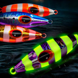 PROBEROS LF124 Deep Sea Iron Plate Lead Fish Fishing Lure Slow Sinking Rocking Luminous Boat Fishing Bait, Size: 40g(Color A)