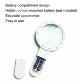 125mm 13 Lights 30X Magnifier With Violet Light Students Elderly Reading Maintenance Magnifying Glass