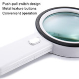 125mm 13 Lights 30X Magnifier With Violet Light Students Elderly Reading Maintenance Magnifying Glass