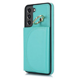 For Samsung Galaxy S22 5G YM007 Ring Holder Card Bag Skin Feel Phone Case(Green)