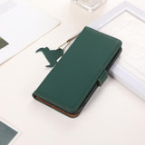 For Xiaomi Redmi Note 13 Pro 4G / POCO M6 Pro 4G Genuine Leather Magnetic RFID Leather Phone Case(Green)