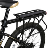 Bicycle Rear Rack Mountain Bike Aluminum Tail Rack With Carrier, Size: Semi Quick Release(Black)