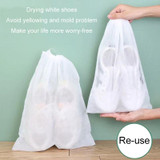 50pcs /Pack 24x38cm Small Portable Thickened Non-Woven Anti-Yellowing And Sunscreen Shoe Bag Shoe Storage Bag