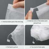 50pcs /Pack 24x38cm Small Portable Thickened Non-Woven Anti-Yellowing And Sunscreen Shoe Bag Shoe Storage Bag