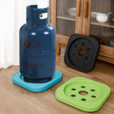 Multifunctional Kitchen Gas Bottle Storage Rack Flower Pot and Bucket Mobile Stand, Spec: Green Straight Wheel