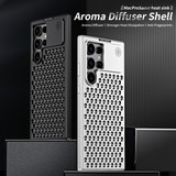 For Samsung Galaxy S22 Ultra 5G R-JUST RJ58 Aromatherapy Metal Cooling Phone Case(Silver)