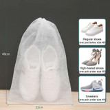 50pcs /Pack 32x48cm Large Portable Thickened Non-Woven Anti-Yellowing And Sunscreen Shoe Bag Shoe Storage Bag