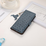 For Xiaomi Redmi Note 13 Pro Ostrich Pattern Genuine Leather RFID Phone Case(Blue)
