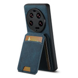 For Xiaomi 13 Ultra Suteni H02 Litchi Leather Card Wallet Stand Back Phone Case(Blue)
