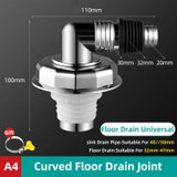 Elbow Type Washing Machine Floor Drain Joint Pipe Connector, Spec: A4