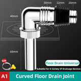 Elbow Type Washing Machine Floor Drain Joint Pipe Connector, Spec: A1