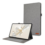 For Honor Pad 9 Fabric Texture Horizontal Flip Leather Tablet Case(Gray)