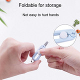 Portable Retractable Folding Scissors Mini Multifunctional Cutting Tools(White)